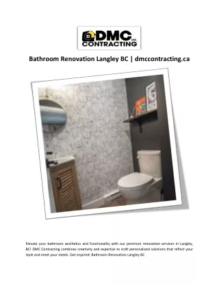 Bathroom Renovation Langley BC | dmccontracting.ca