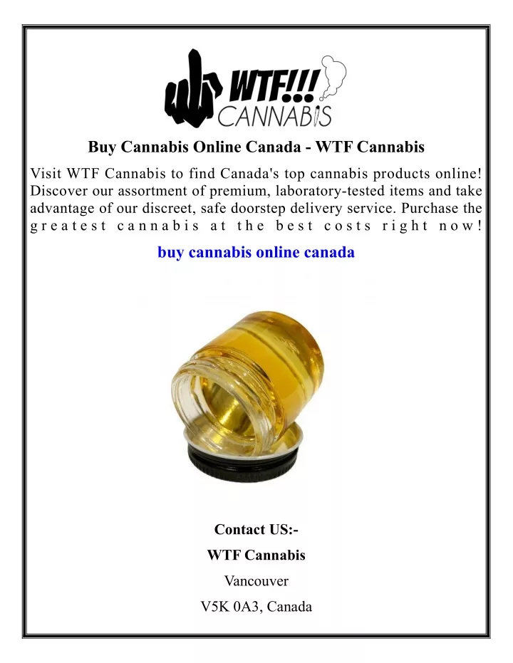 buy cannabis online canada wtf cannabis