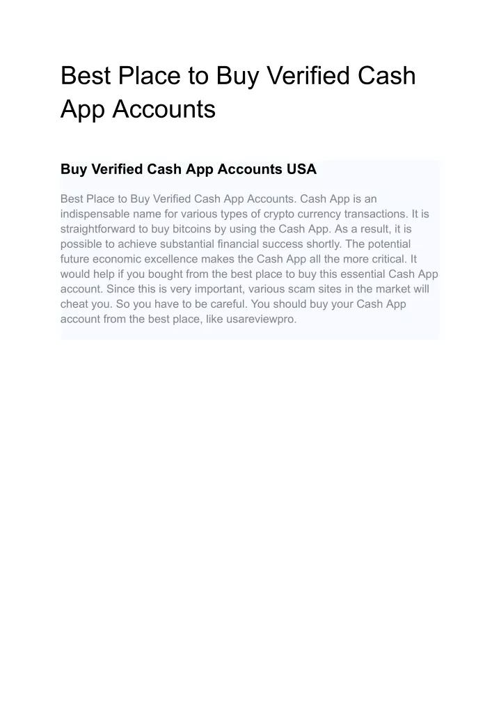 best place to buy verified cash app accounts