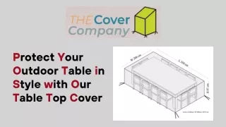 Protect Your Outdoor Table in Style with Our Table Top Cover | The Cover Company
