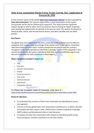 solar farm automation market latest trend growth