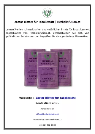 Zaatar-Blätter für Tabakersatz   Herbalinfusion.at