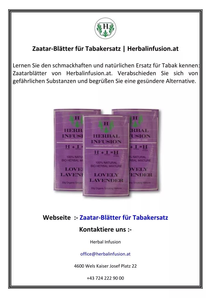 zaatar bl tter f r tabakersatz herbalinfusion at