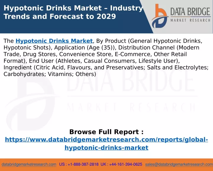 hypotonic drinks market industry trends
