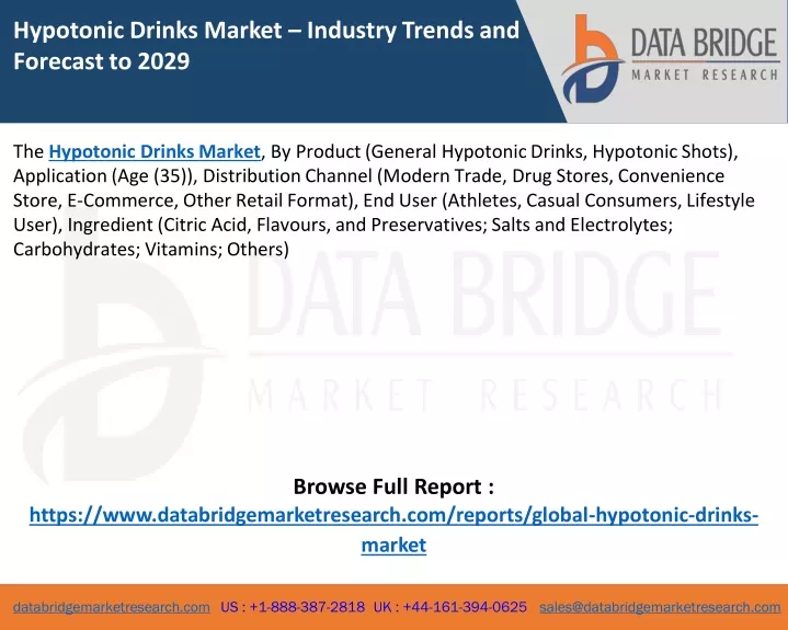 hypotonic drinks market industry trends