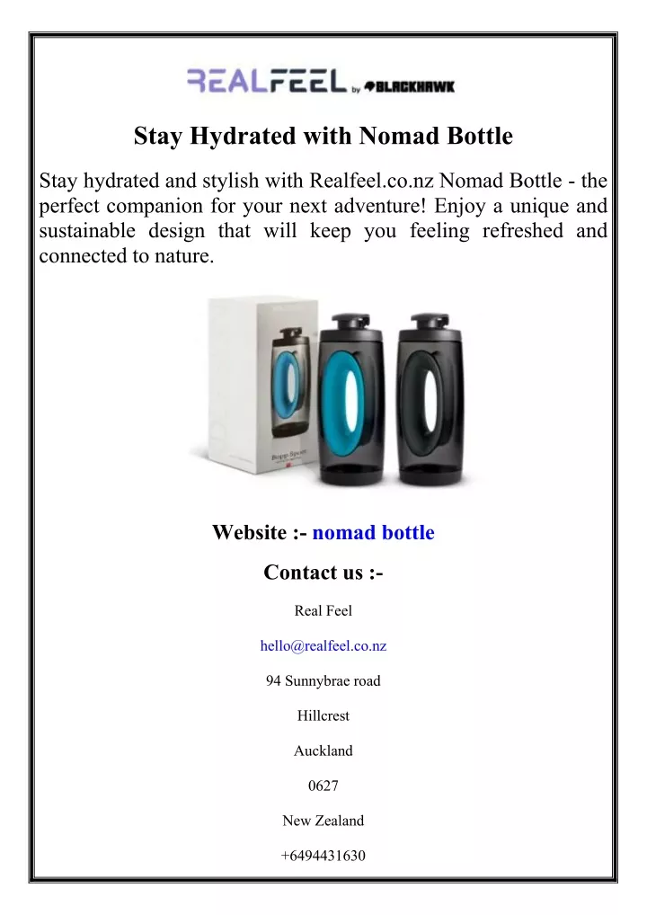 stay hydrated with nomad bottle