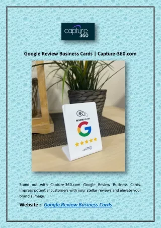 Google Review Business Cards | Capture-360.com