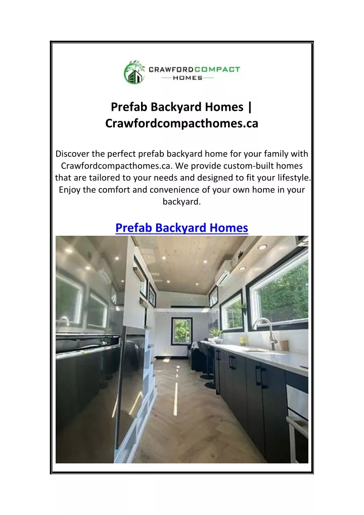 prefab backyard homes crawfordcompacthomes ca