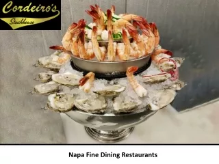 Napa Fine Dining Restaurants - Cordeiro’s Steakhouse