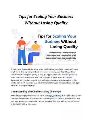 Expert Tips from Mark Bastorous on Scaling Without Loss