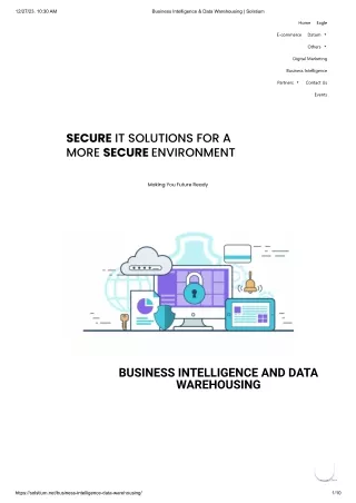 Business Intelligence and Data Warehousing