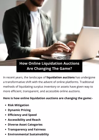 how online liquidation auctions are changing