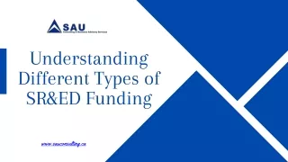 Understanding Different Types of SR&ED Funding