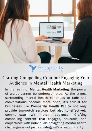 Crafting Compelling Content Engaging Your Audience in Mental Health Marketing