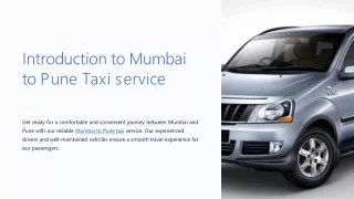 Mumbai to Pune Taxi: Seamless Inter-City Transportation