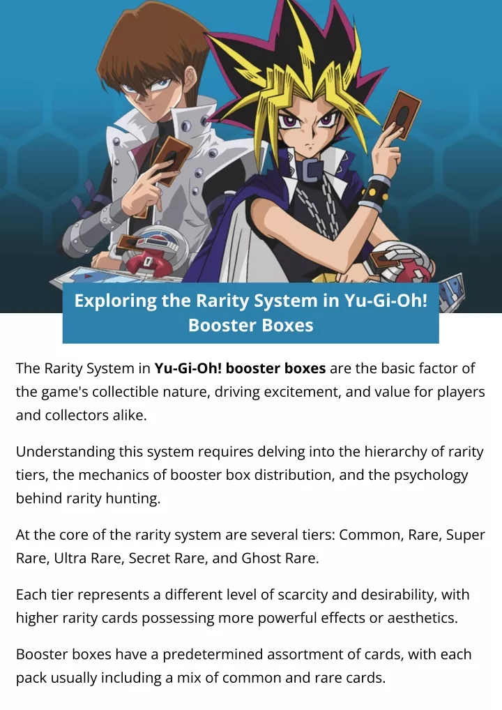 exploring the rarity system in yu gi oh booster