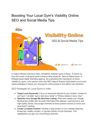 Boosting Your Local Gym's Visibility Online_ SEO and Social Media Tips