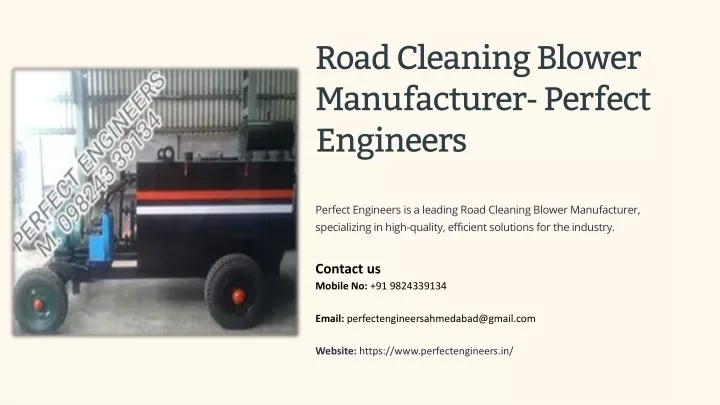road cleaning blower manufacturer perfect