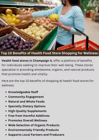 Top 10 Benefits of Health Food Store Shopping for Wellness
