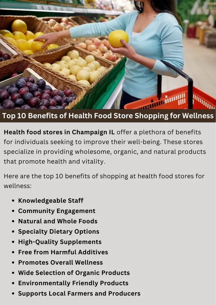 top 10 benefits of health food store shopping