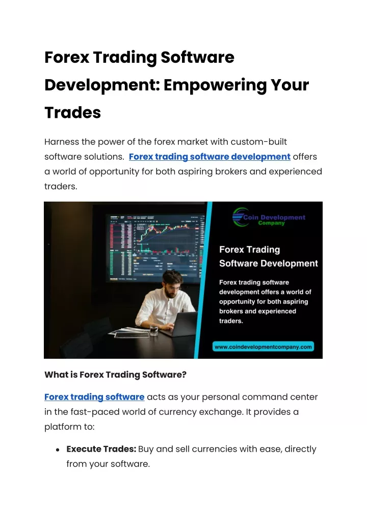 forex trading software development empowering
