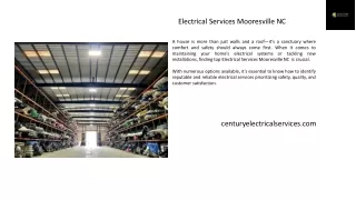 Electrical Services Mooresville NC