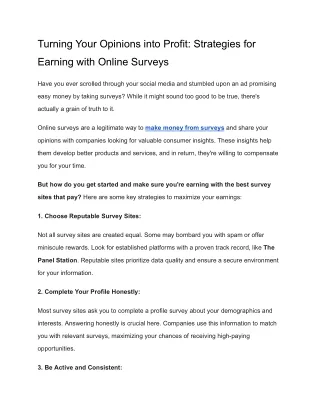 Turning Your Opinions into Profit_ Strategies for Earning with Online Surveys