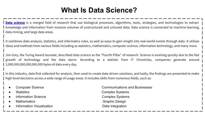 what is data science