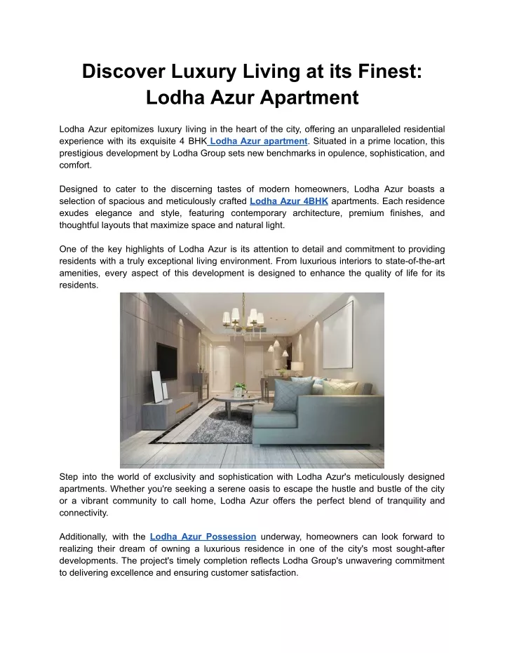 discover luxury living at its finest lodha azur
