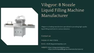 8 Nozzle Liquid Filling Machine Manufacturer, Best 8 Nozzle Liquid Filling Machi