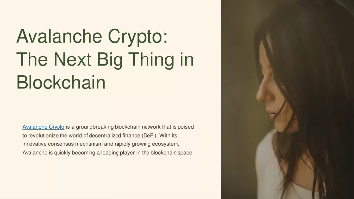 avalanche crypto the next big thing in blockchain