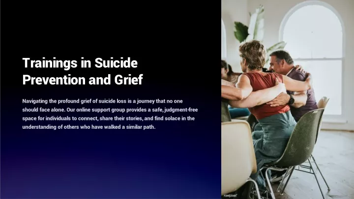 trainings in suicide prevention and grief