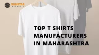 Top t shirt Manufacturer in Maharashtra- Sunstar Apparels