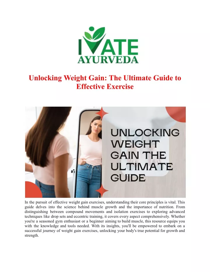 unlocking weight gain the ultimate guide