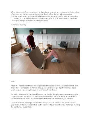 when it comes to flooring options hardwood