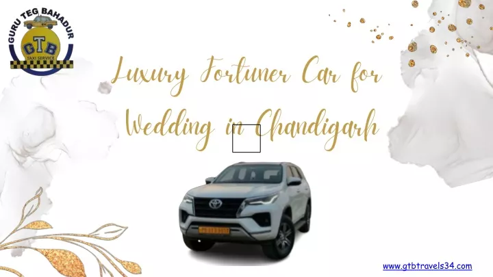 luxury fortuner car for wedding in chandigarh