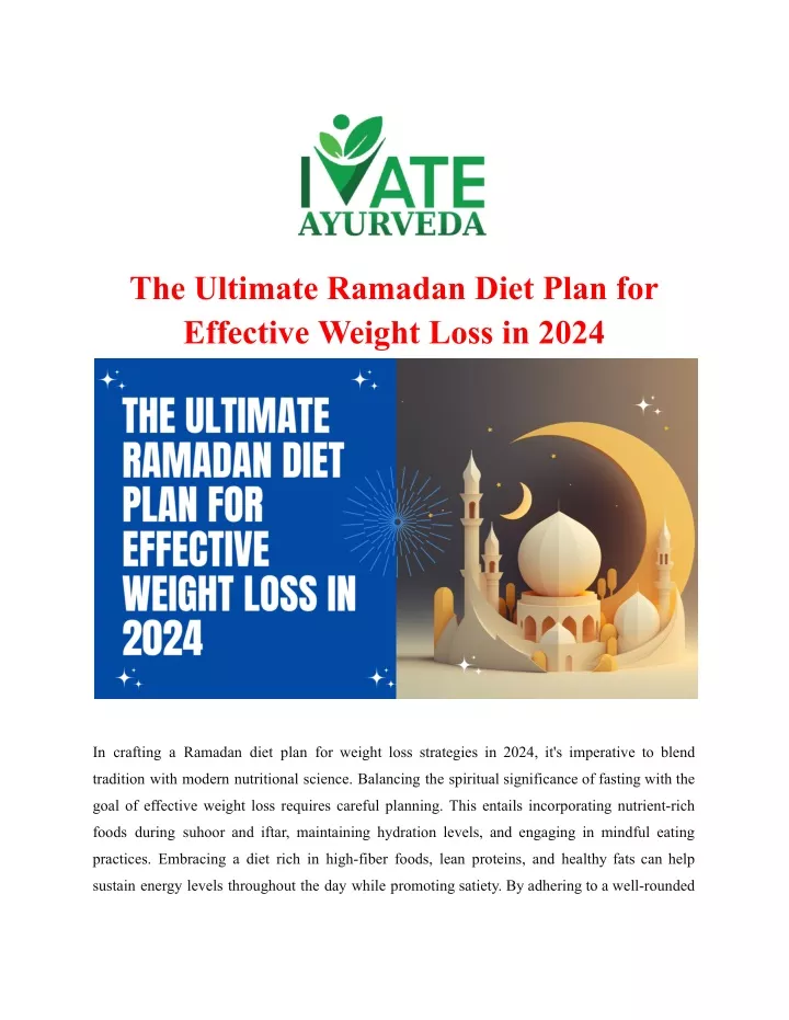 the ultimate ramadan diet plan for effective