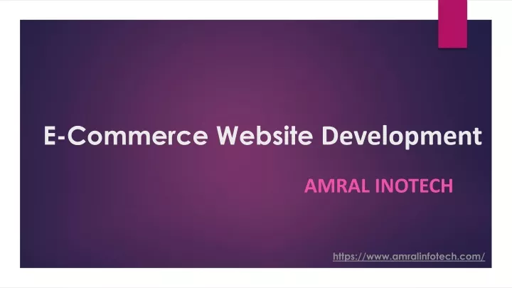 e commerce website development