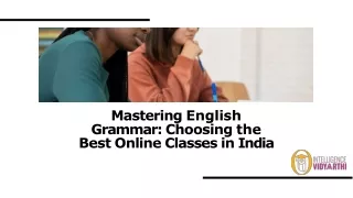 Tips for Choosing the Right English Grammar Online Classes in India