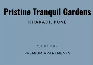Pristine Tranquil Gardens Kharadi Pune Brochure