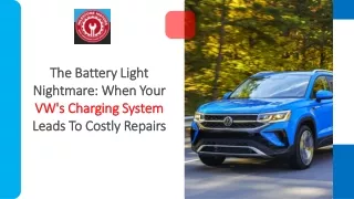 The Battery Light Nightmare When Your VW's Charging System Leads To Costly Repairs