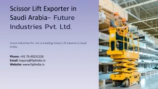 Scissor Lift Exporter in Saudi Arabia, Best Scissor Lift Exporter in Saudi Arabi