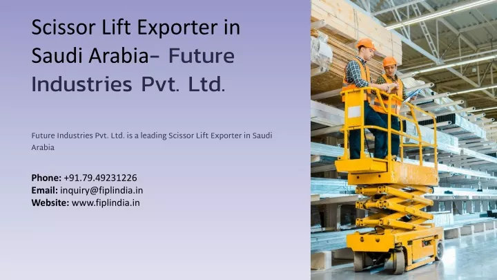 scissor lift exporter in saudi arabia future