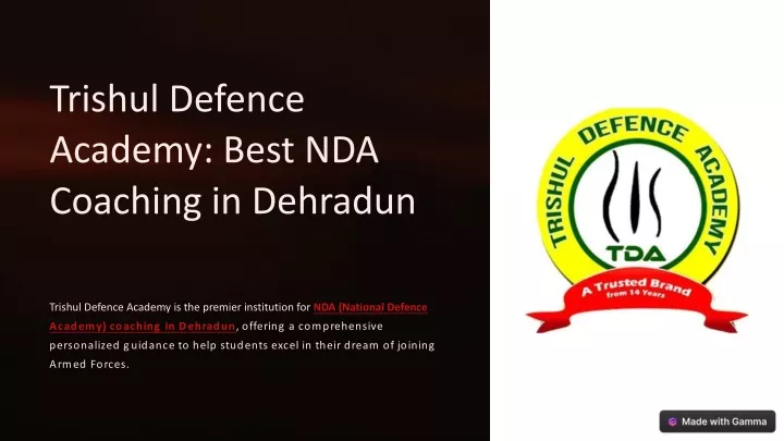 trishul defence academy best nda coaching