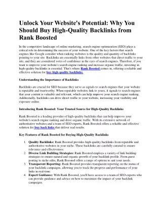 buy high quality backlinks