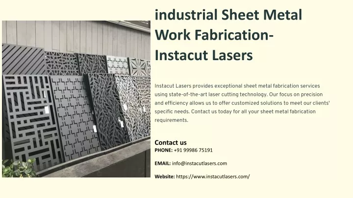 industrial sheet metal work fabrication instacut