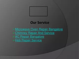 Microwave Oven Repair Bangalore