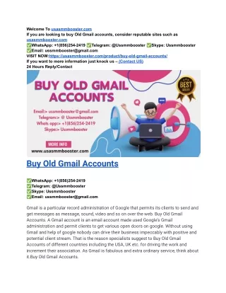 Best Top 5 5.55 Site Buy Old Gmail Accounts