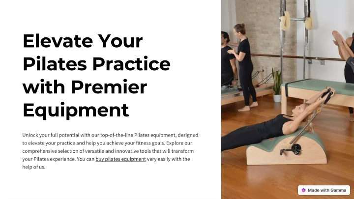 elevate your pilates practice with premier