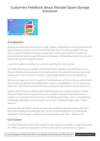 customers feedback about xtended space storage